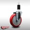 Service Caster 5'' SS Red Poly Wheel Swivel 1-3/8'' Expanding Stem Caster SCC-SSEX20S514-PPUB-RED-138 - alternate 4